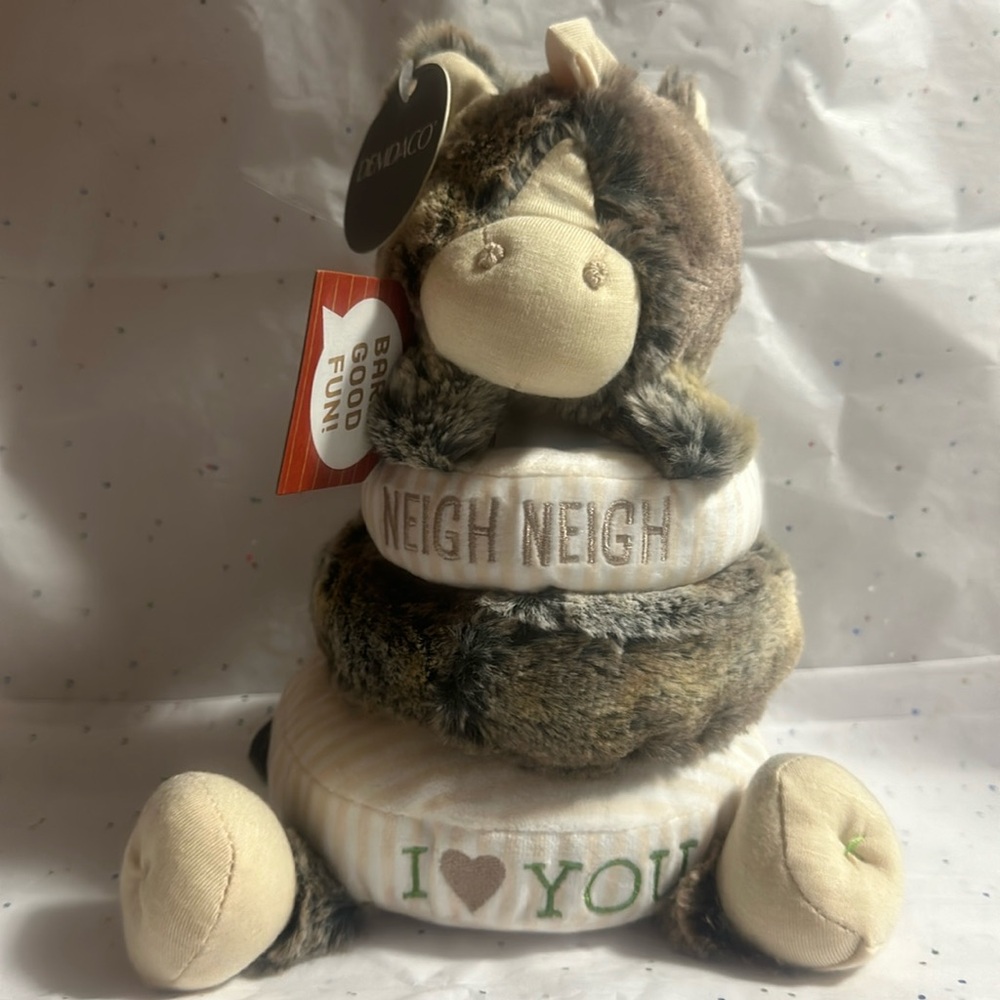 DEMDACO STACKABLE HORSE PLUSH: NEW WITH TAGS